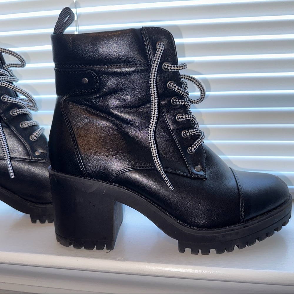 Forever 21 Combat Boot With Heel